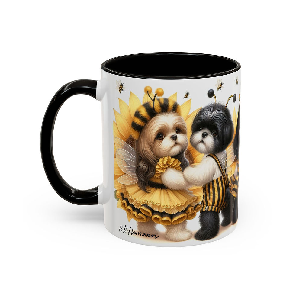 Thumbnail: ShihTzu "Bee Happy"  Colorful Mugs, 11oz