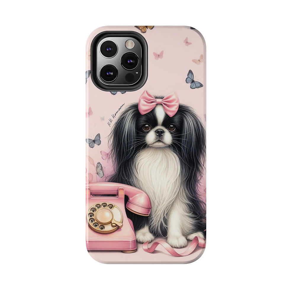 Thumbnail: IPhone Japanese Chin  Pink Retro Phone - Tough Cases