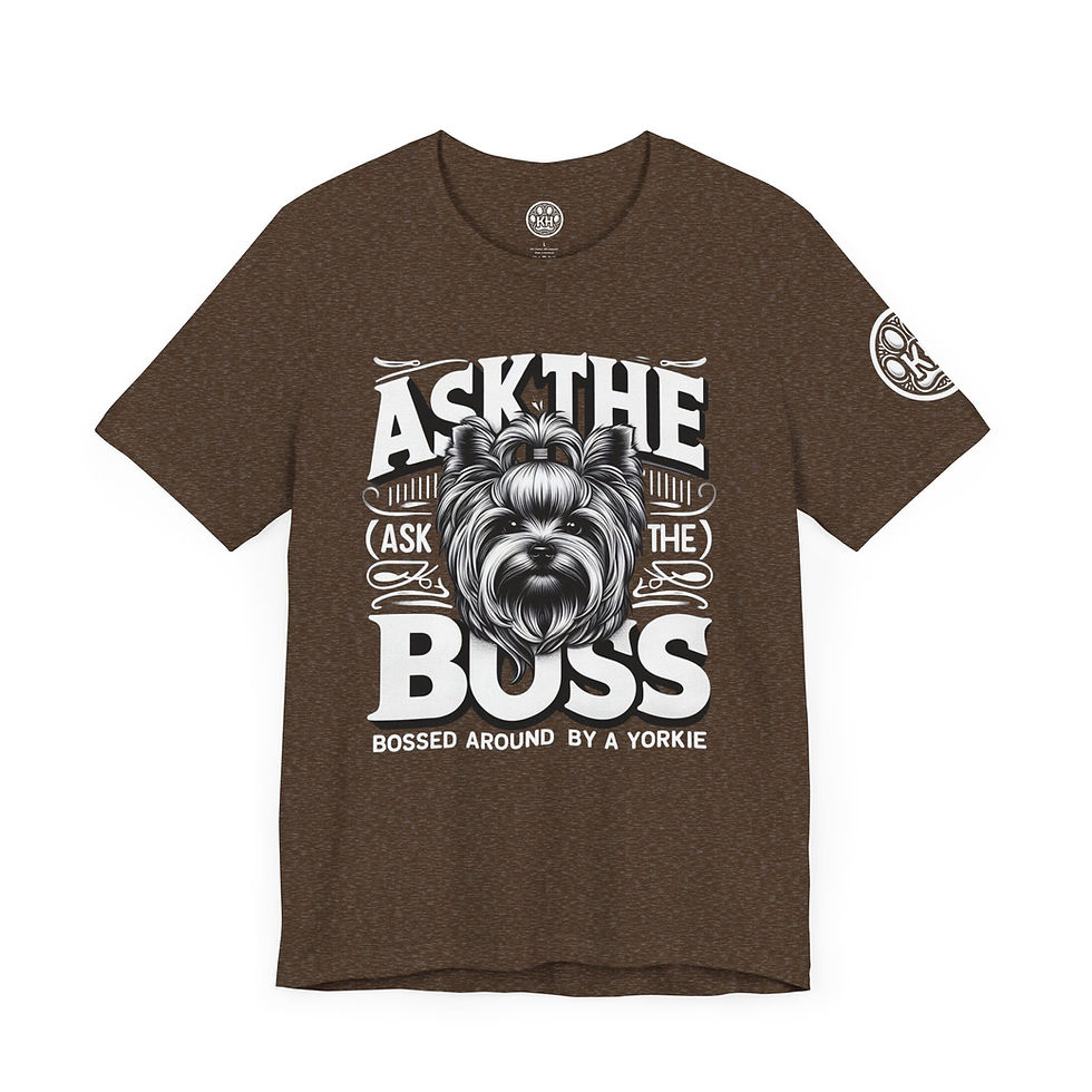 Thumbnail: Ladies Yorkie Boss  Tshirt (Boyfriend Cut)