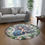 Thumbnail: Hydrangea Fairy Round Area Rug | Kiki Baby
