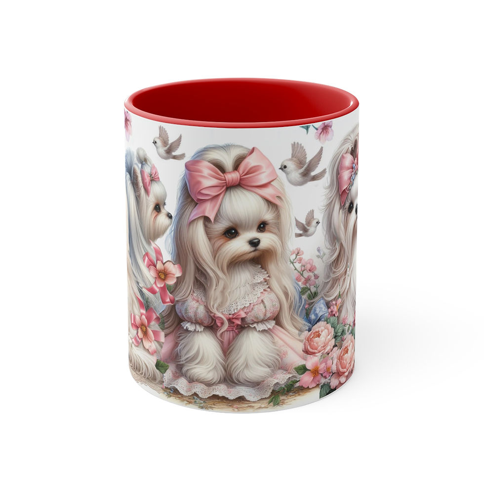 Thumbnail: Maltese "Spring Time"  Art Mug