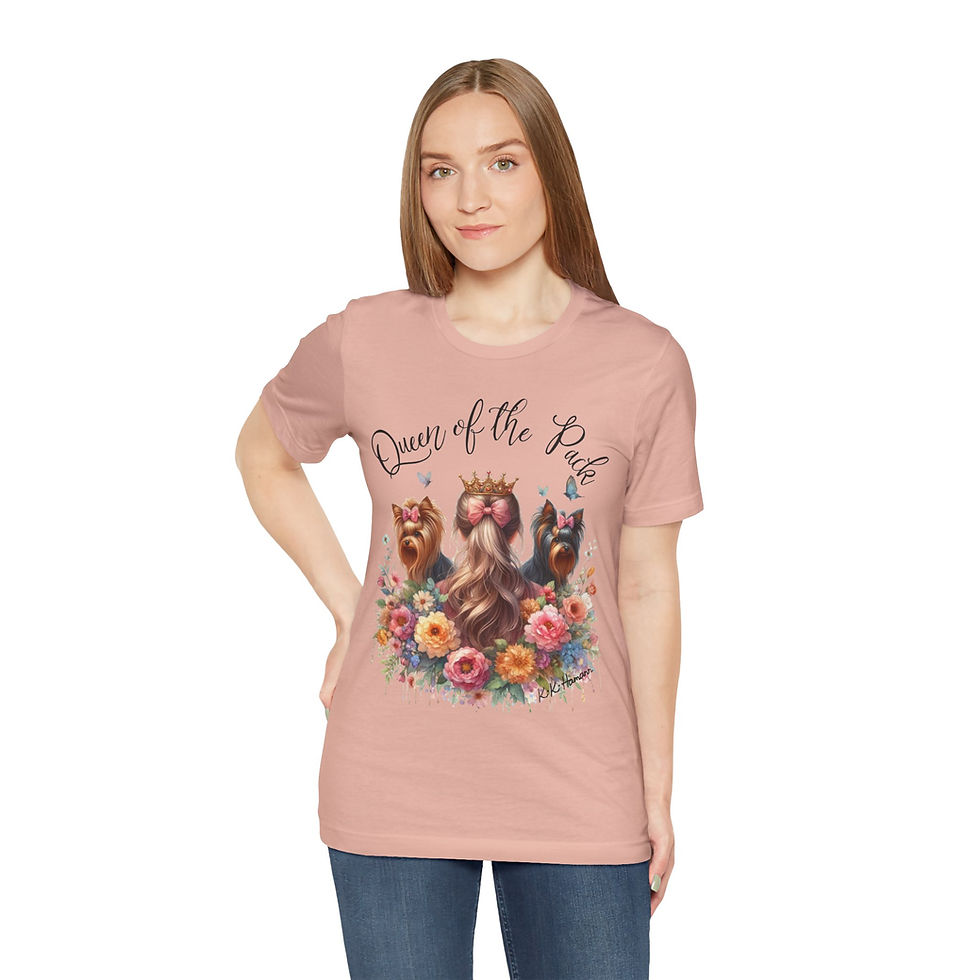 Thumbnail: Yorkie "Queen of the Pack"  Short Sleeve Tee / Boyfriend cut