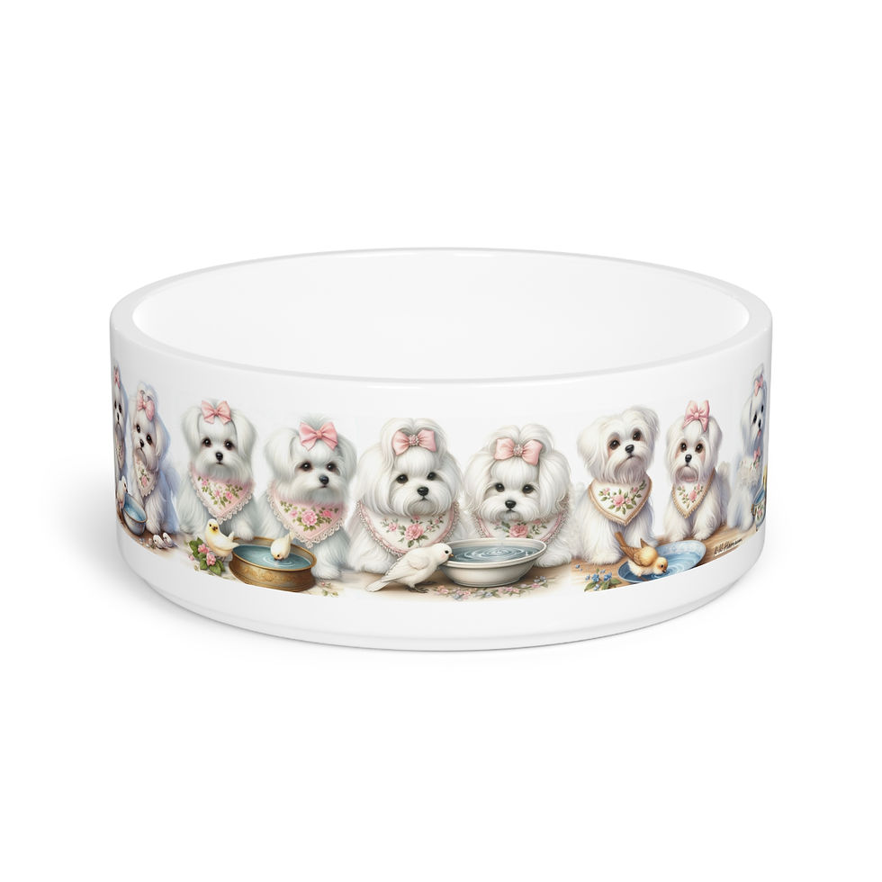 Maltese Water Bowl, 6" diameter