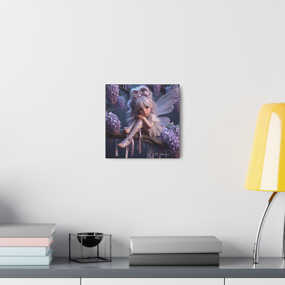 Thumbnail: Wisteria 3 - Canvas Print - Gallery Style -  Flower Fairies