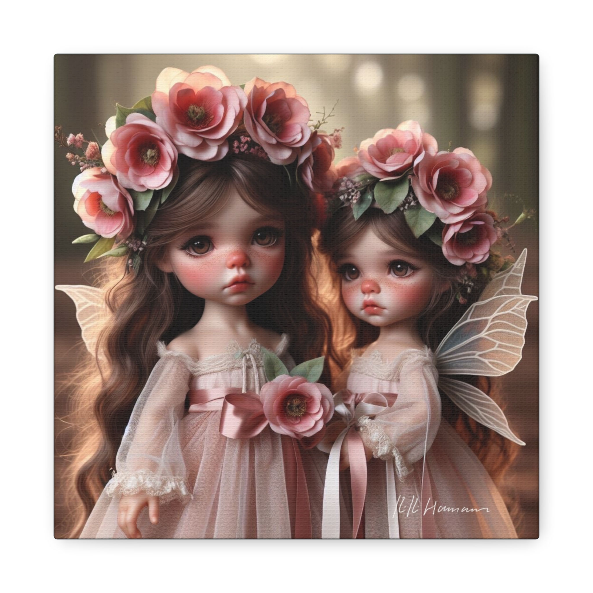 Camelia 1 - Canvas Print - Gallery Style -  Flower Fairies