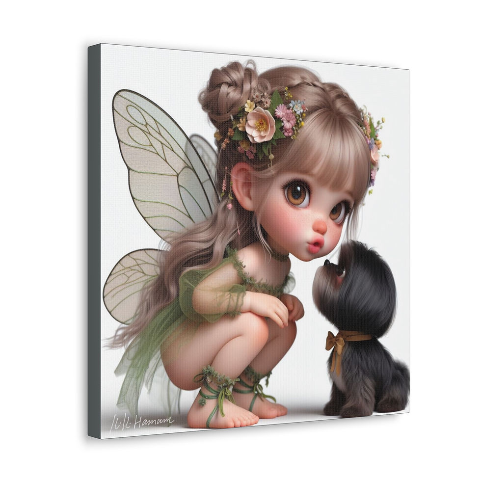 Thumbnail: ShihTzu 5 - Canvas Print - Gallery Style -  Fairy Tails
