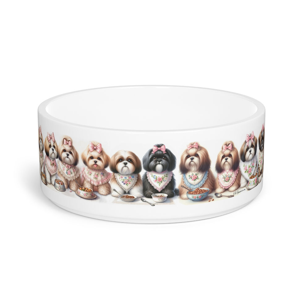 ShihTzu Food Bowl, 6" diameter