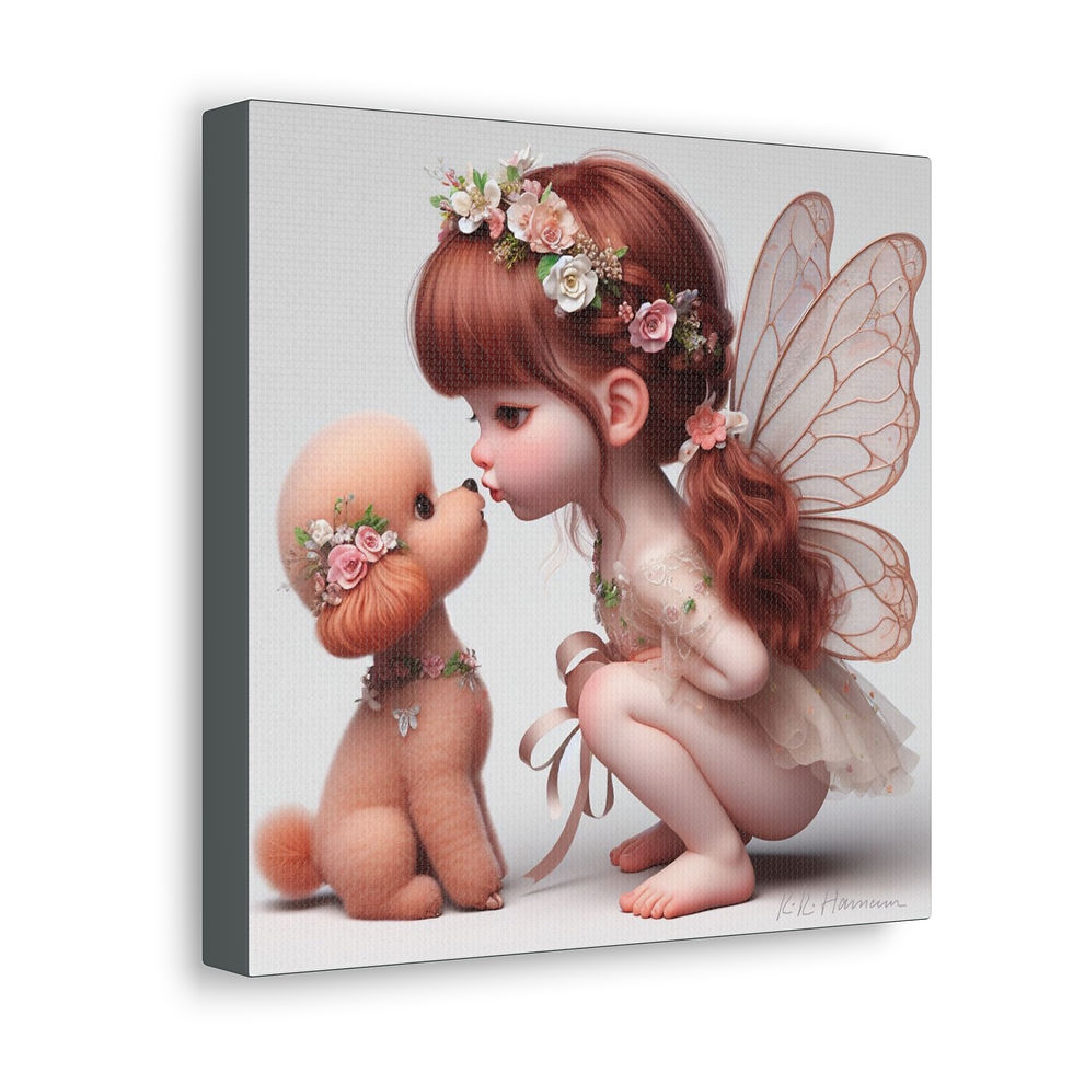 Thumbnail: Poodle 8 - Canvas Print - Gallery Style -  Fairy Tails