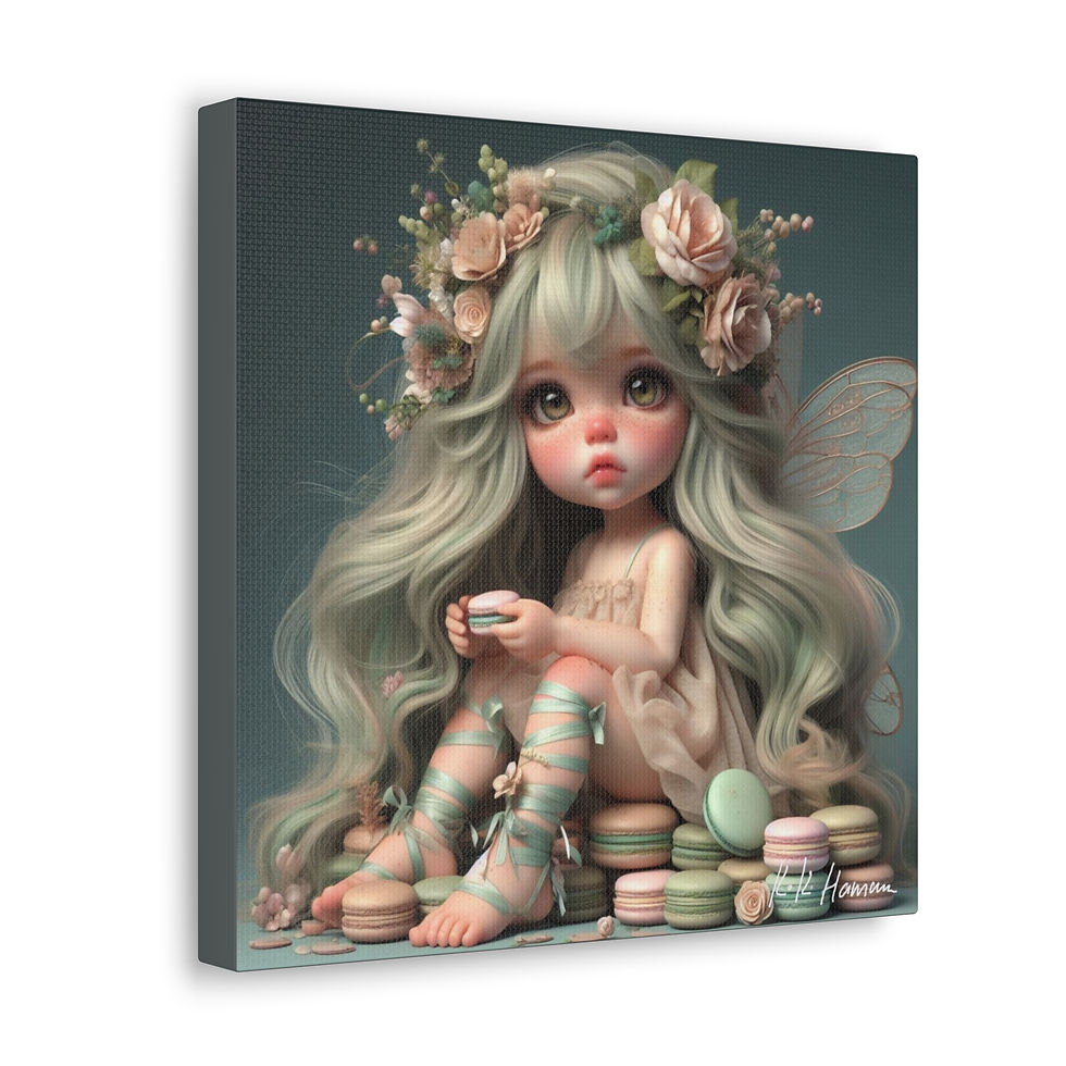 Thumbnail: Macaron 3 - Canvas Print - Gallery Style -  Fairyland  