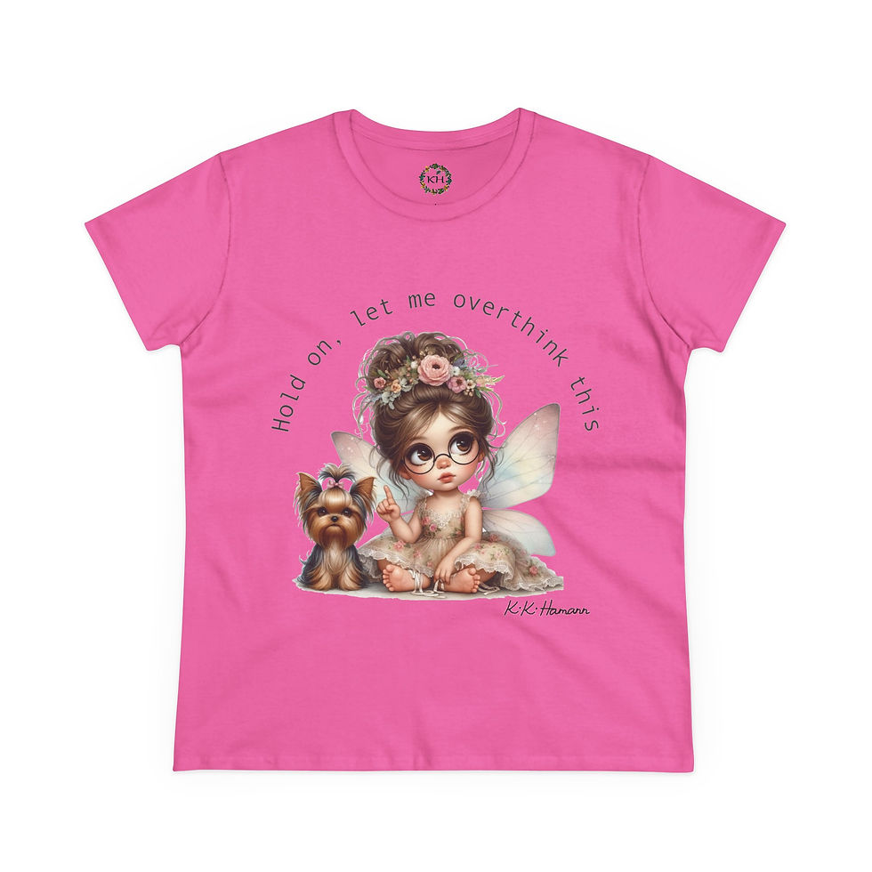 Thumbnail:  Overthinker  Yorkie - Women's Midweight Cotton Tee