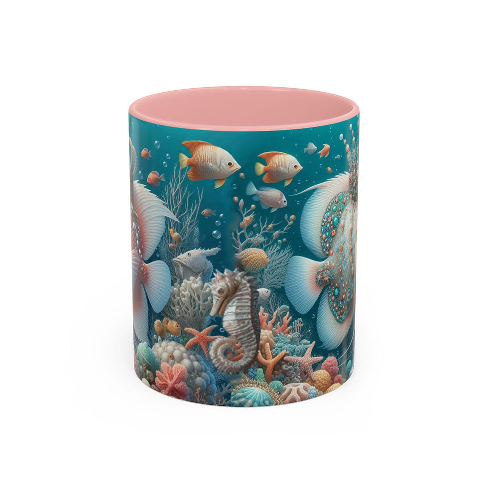 Thumbnail: Fish Royalty  from the collection "Imaginary Ocean"  -  Art Mug