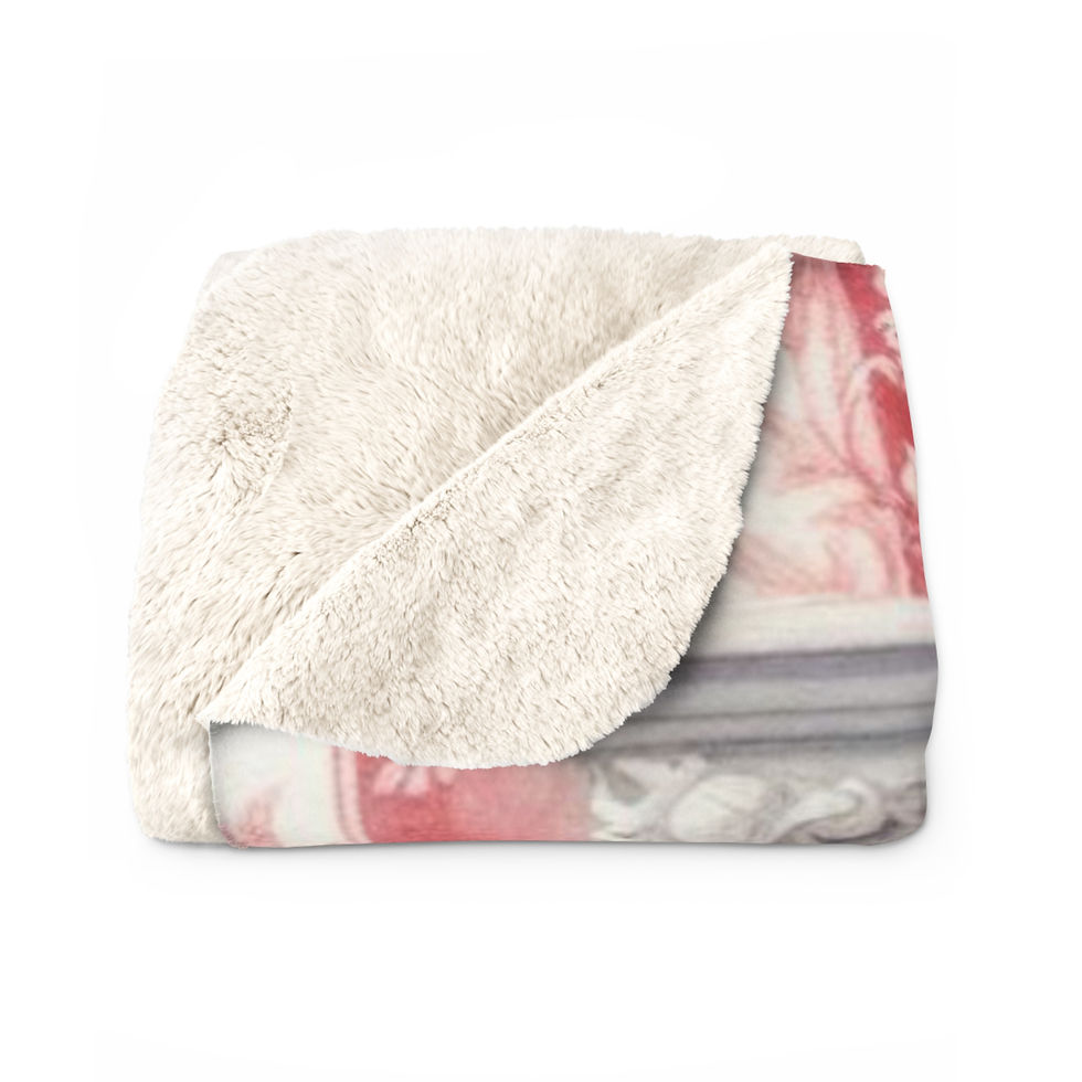 Thumbnail: Yorkie  - "Toile de Jouy"  -Sherpa Blanket - Super Soft