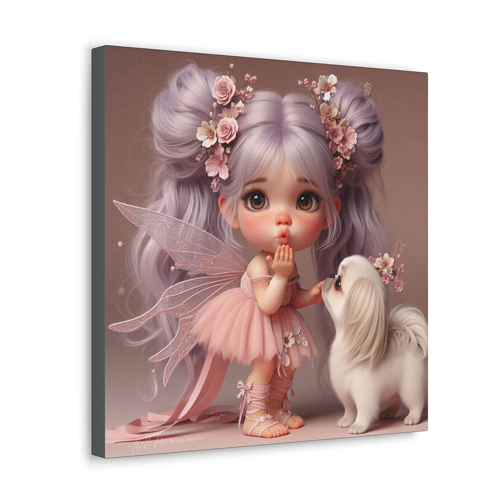 Thumbnail: Pekingese 14 - Canvas Print - Gallery Style -  Fairy Tails