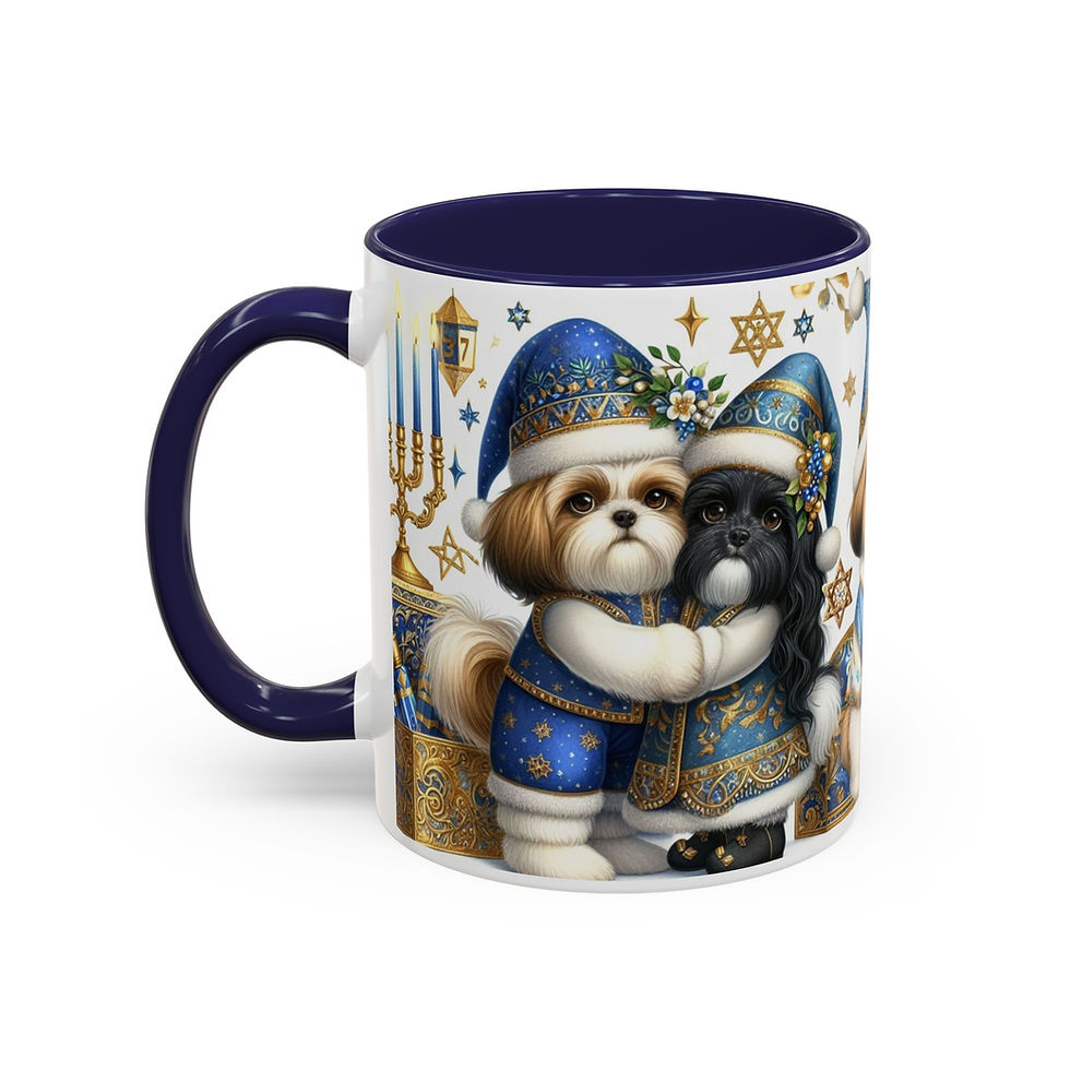 Thumbnail: ShihTzu  Hanukkah "Elves" - Accent Coffee Mug 11 oz