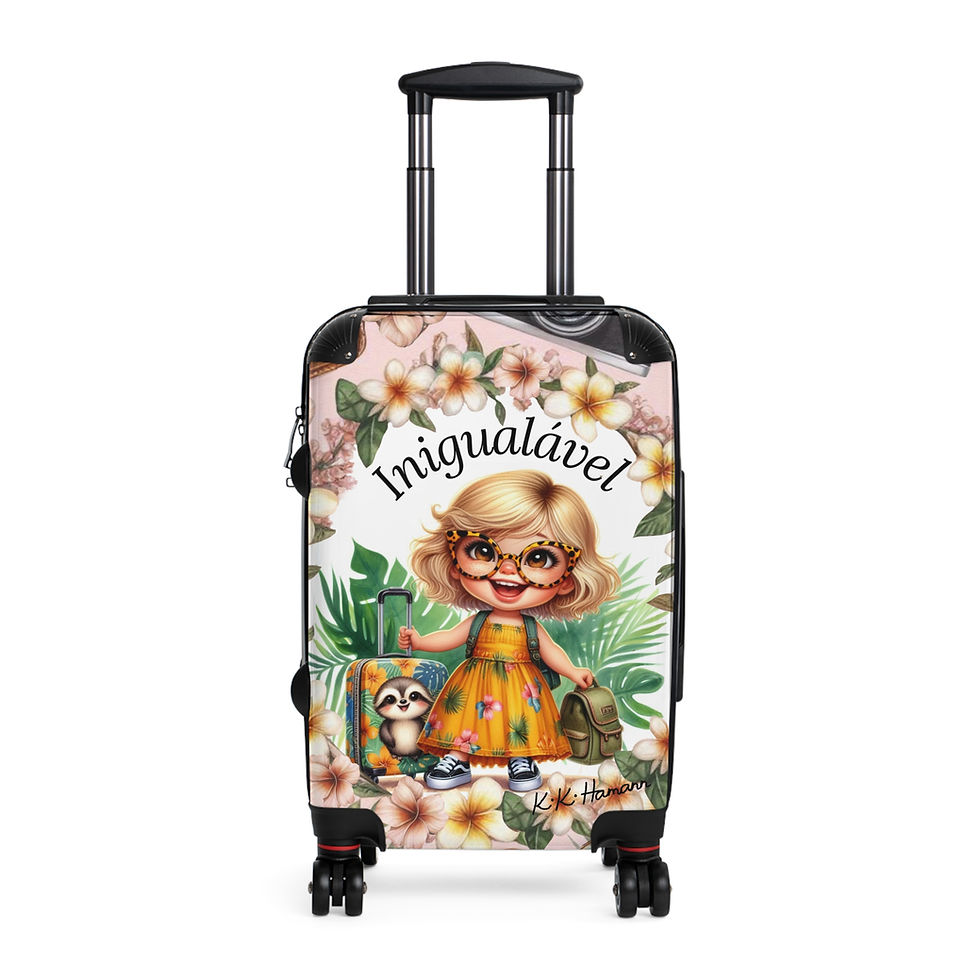 Little Bia "Tourists" Hard Shell Suitcase with Floral Design , 3 sizes