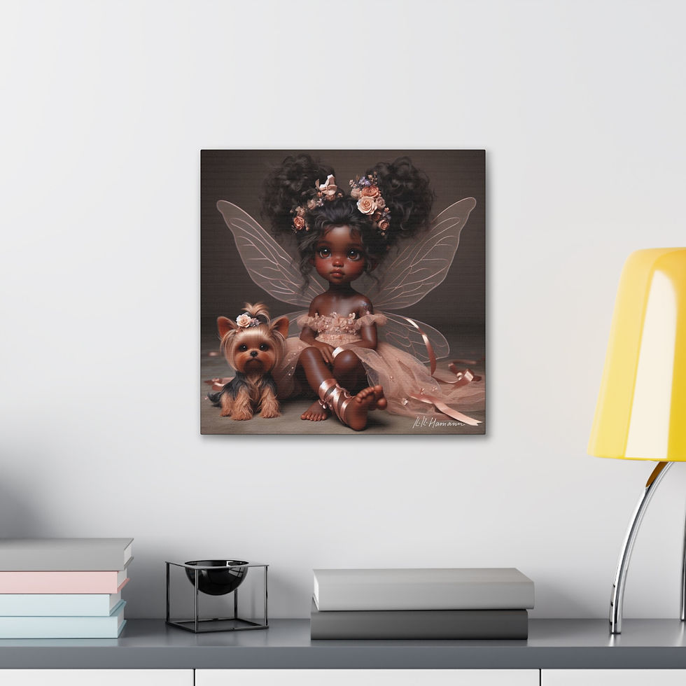 Thumbnail: Yorkie 13 - Canvas Print - Gallery Style -  Fairy Tails