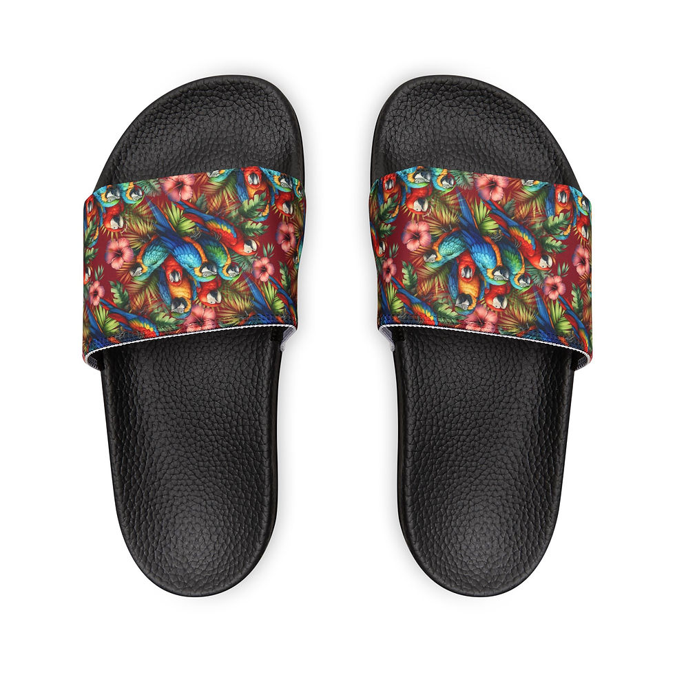 Parrots and Palms - "Tropical Life" Women's Removable-Strap Sandals