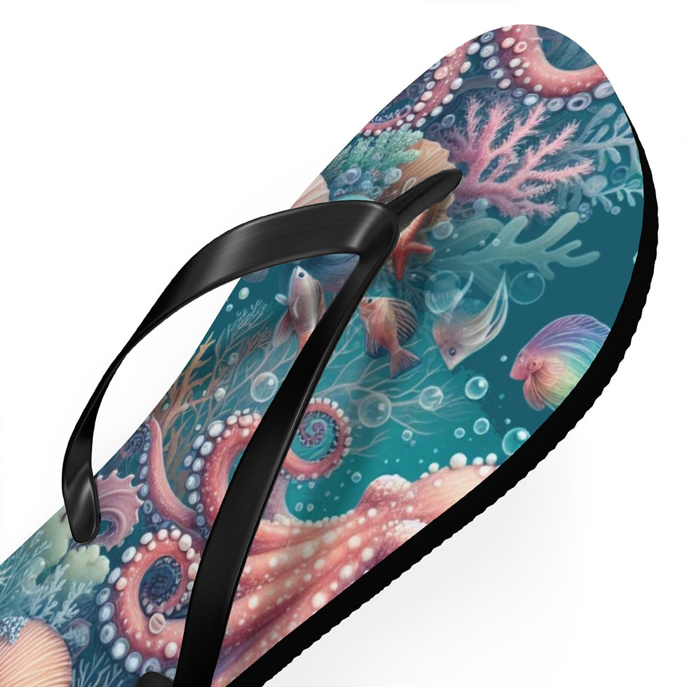 Thumbnail:  Octopus Flip Flops "Imaginary Ocean"