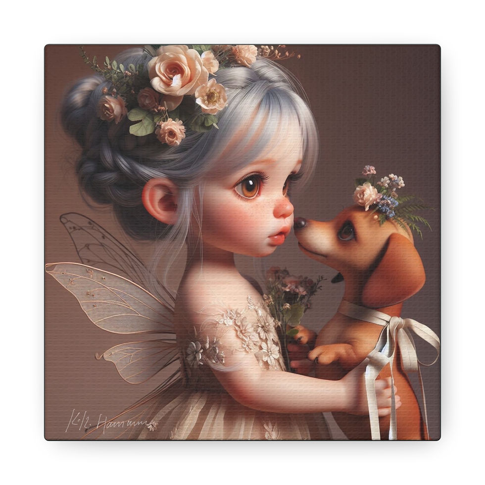 Thumbnail: Dachshund 8  - Canvas Print - Gallery Style -  Fairy Tails