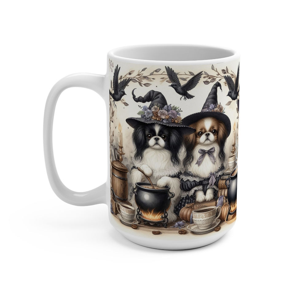 Thumbnail: Japanese Chins - "Apothecary" 15oz -   Super large  mug