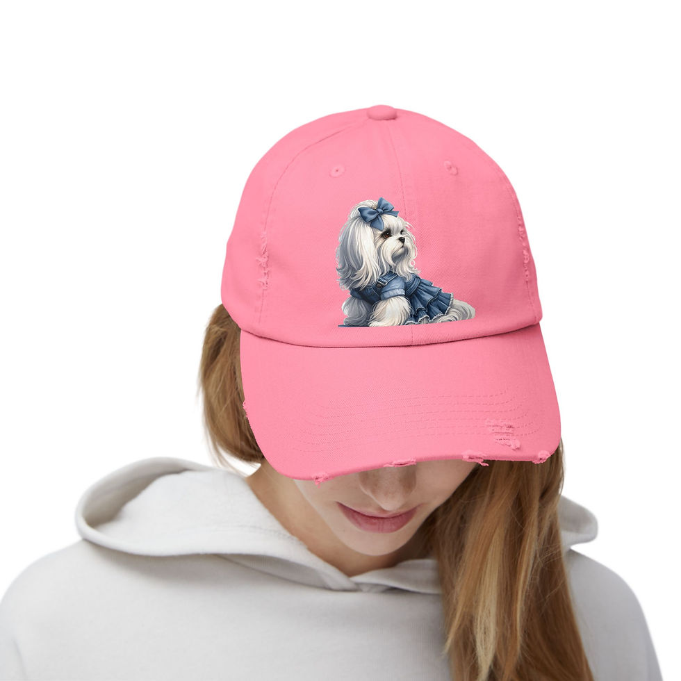 Thumbnail: Maltese “Jeans Ruffle Safari Cap”