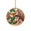 Thumbnail: Pomeraians 5 "Elves", ceramic circle ornament