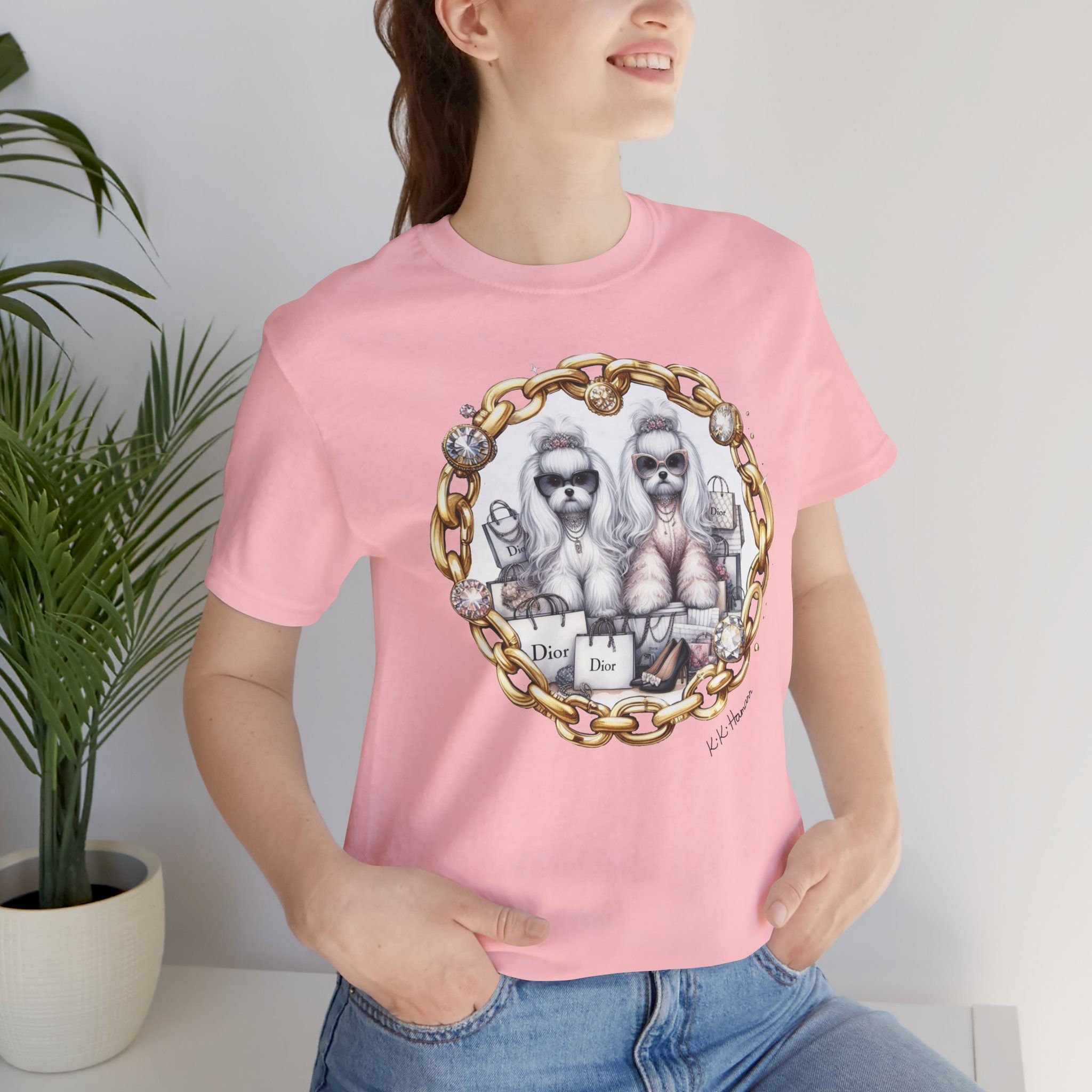 Maltese  "Dior"  Tshirt (Boyfriend Cut)