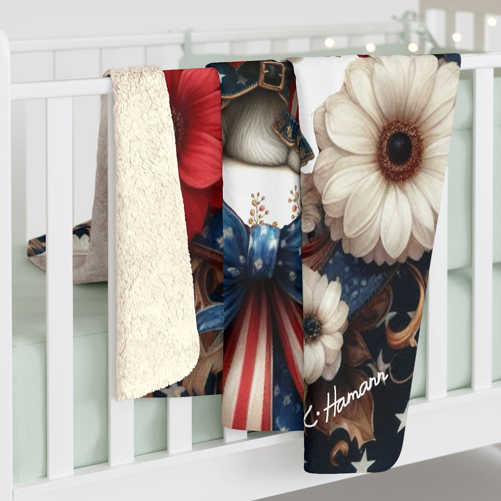 Thumbnail: ShihTzu "Independence Day Puppy Elves" Sherpa Blanket