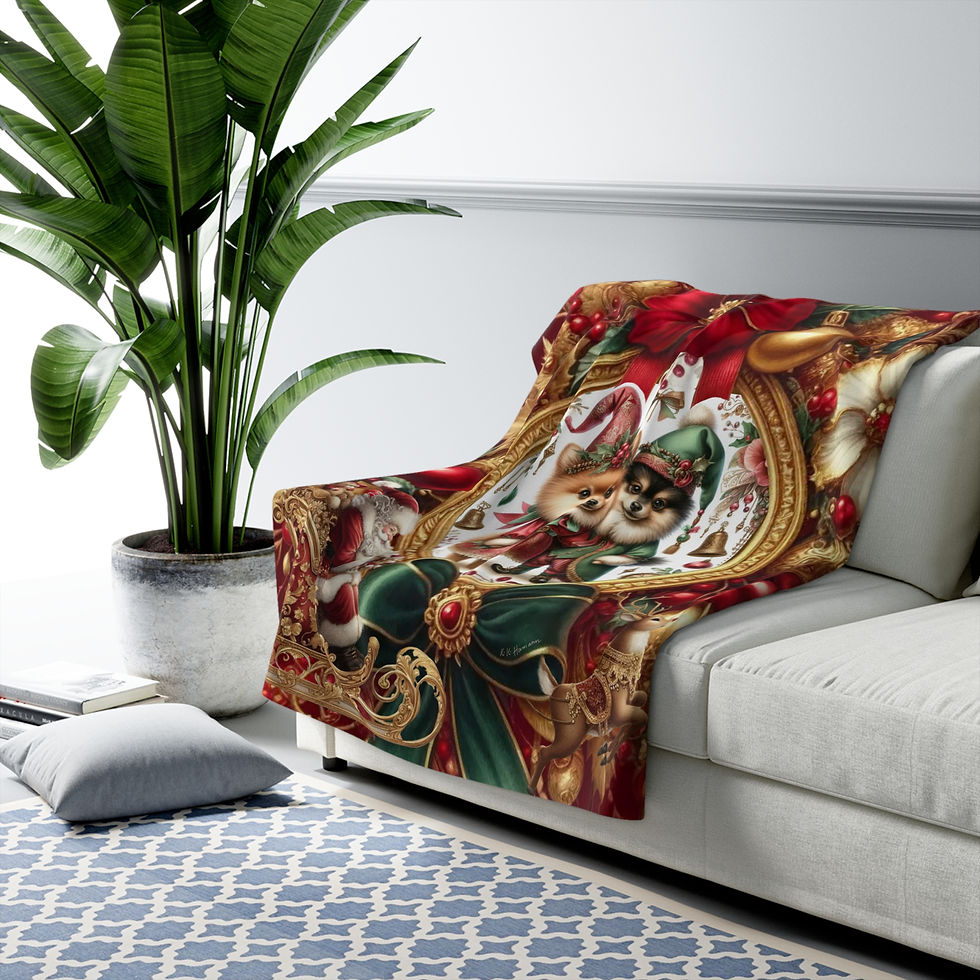 Thumbnail: Pomeranian Velvet North Star Elf LuxuryBlanket  Kiki’s Enchanted Special Edition