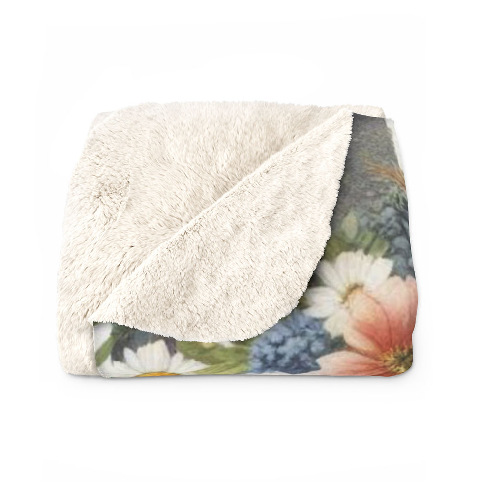 Thumbnail: Pomeranian  "My Fair Florists"  -Sherpa Blanket 