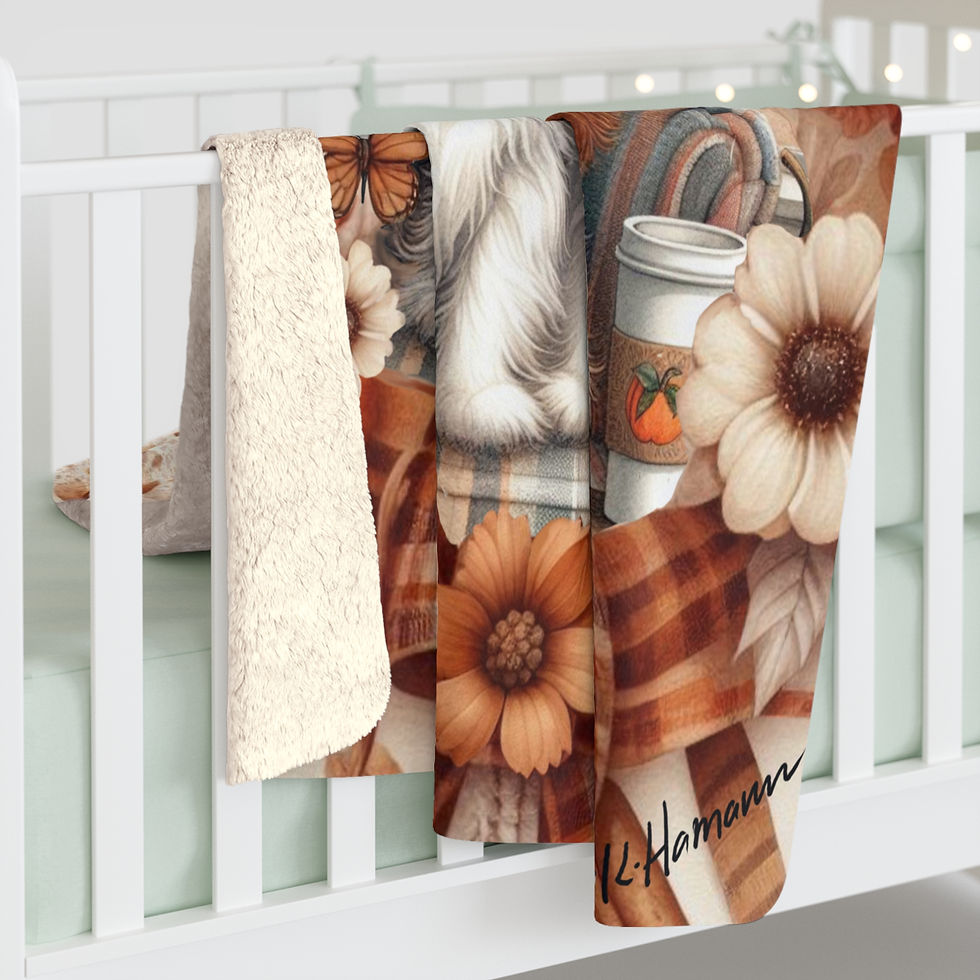 Thumbnail: Cavalier  - "Pumpkins"  -Sherpa Blanket - Super Soft
