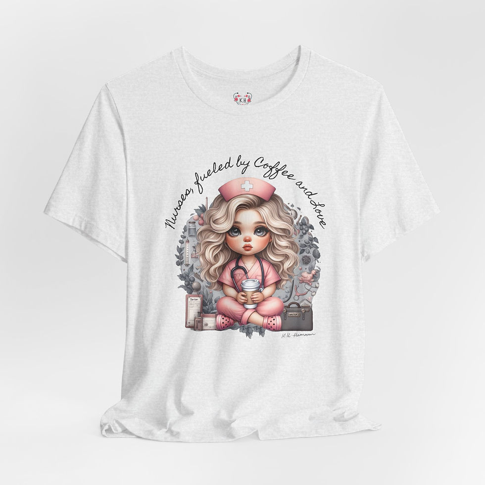 Thumbnail: Nurse Farrah Coffee and Love" Tshirt (Boyfriend Cut)