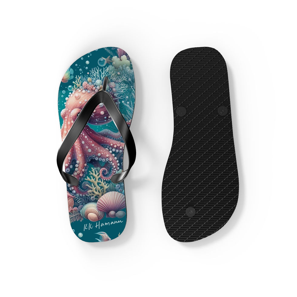 Thumbnail:  Octopus Flip Flops "Imaginary Ocean"