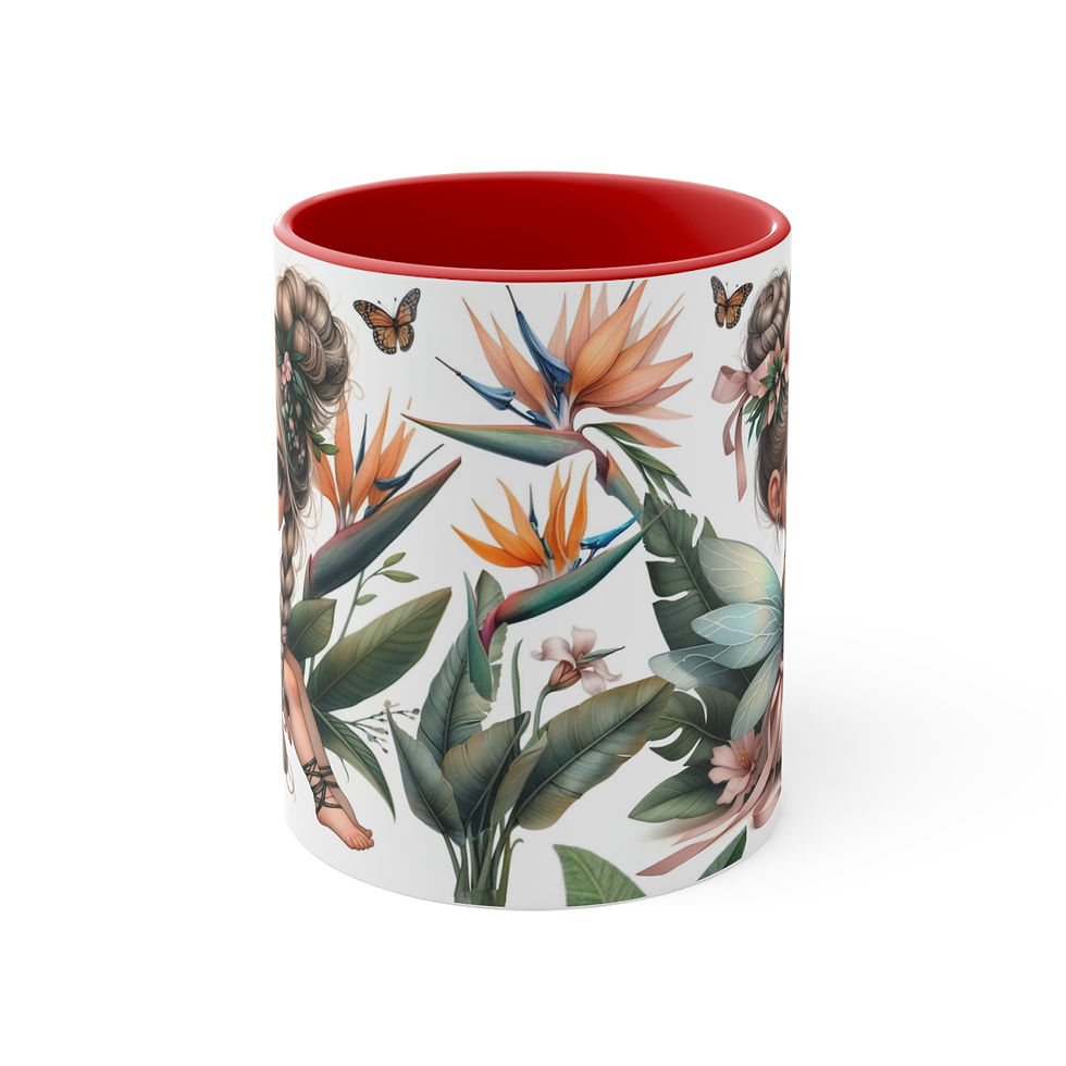 Thumbnail: Bird of Paradise Fairy  "Flower Fairies"  Art Mug 