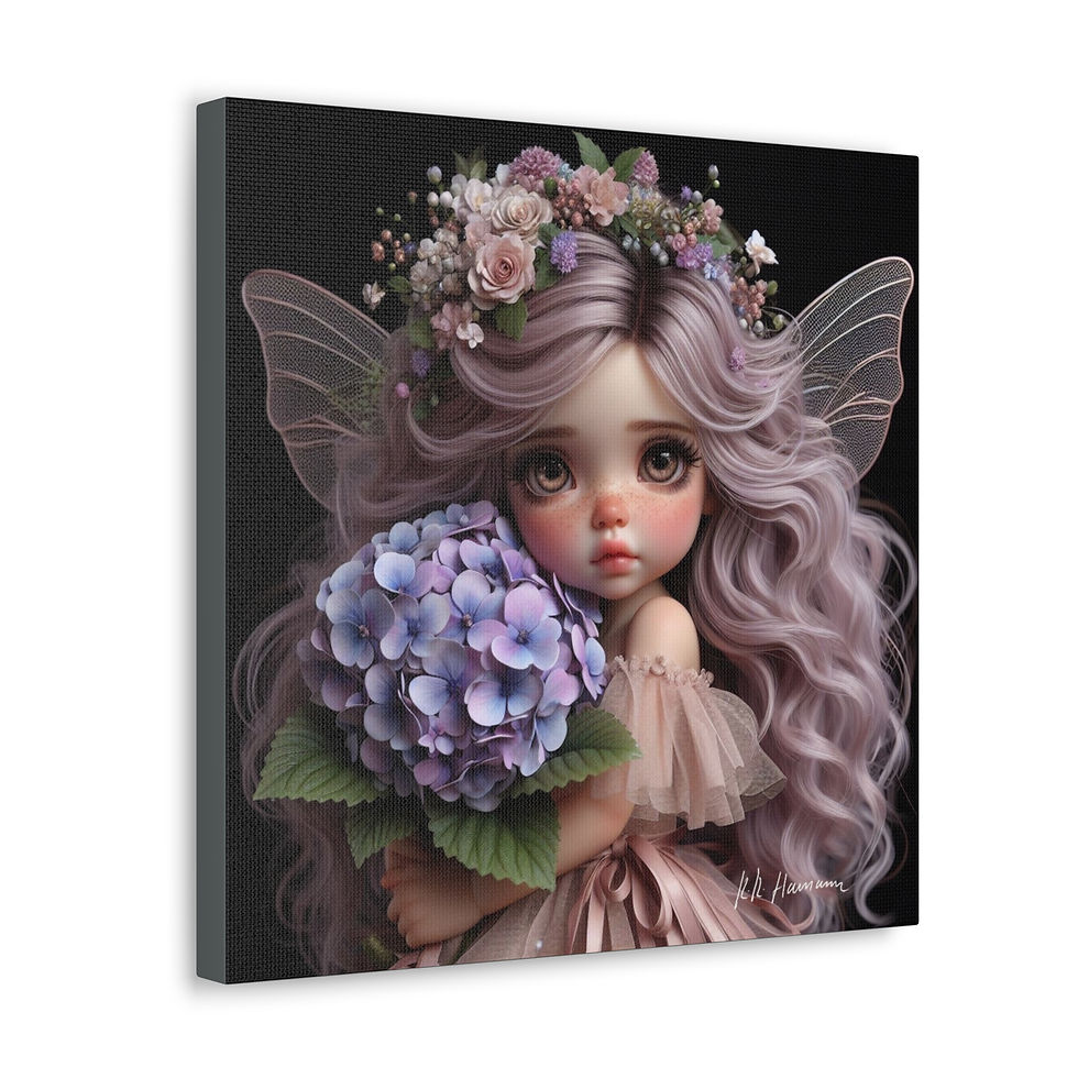 Thumbnail: Hydrangea 5 - Canvas Print - Gallery Style -  Flower Fairies