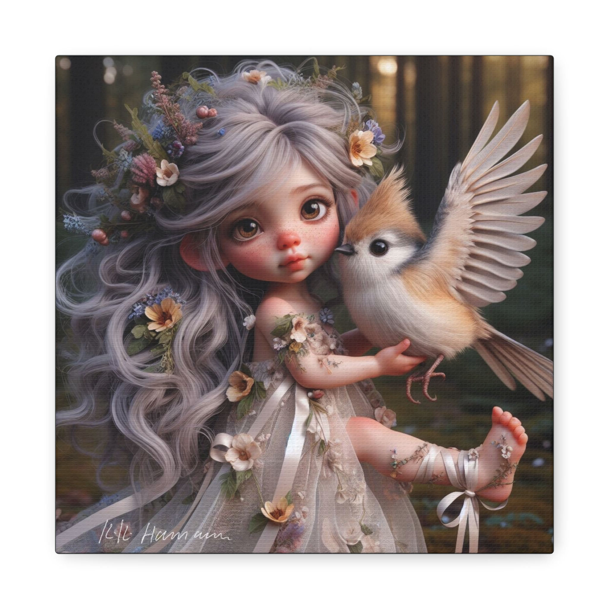 Tufted 1 - Canvas Print - Gallery Style - Birdie Fairies