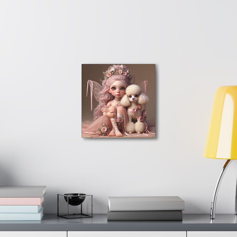Thumbnail: Poodle 2 - Canvas Print - Gallery Style -  Fairy Tails