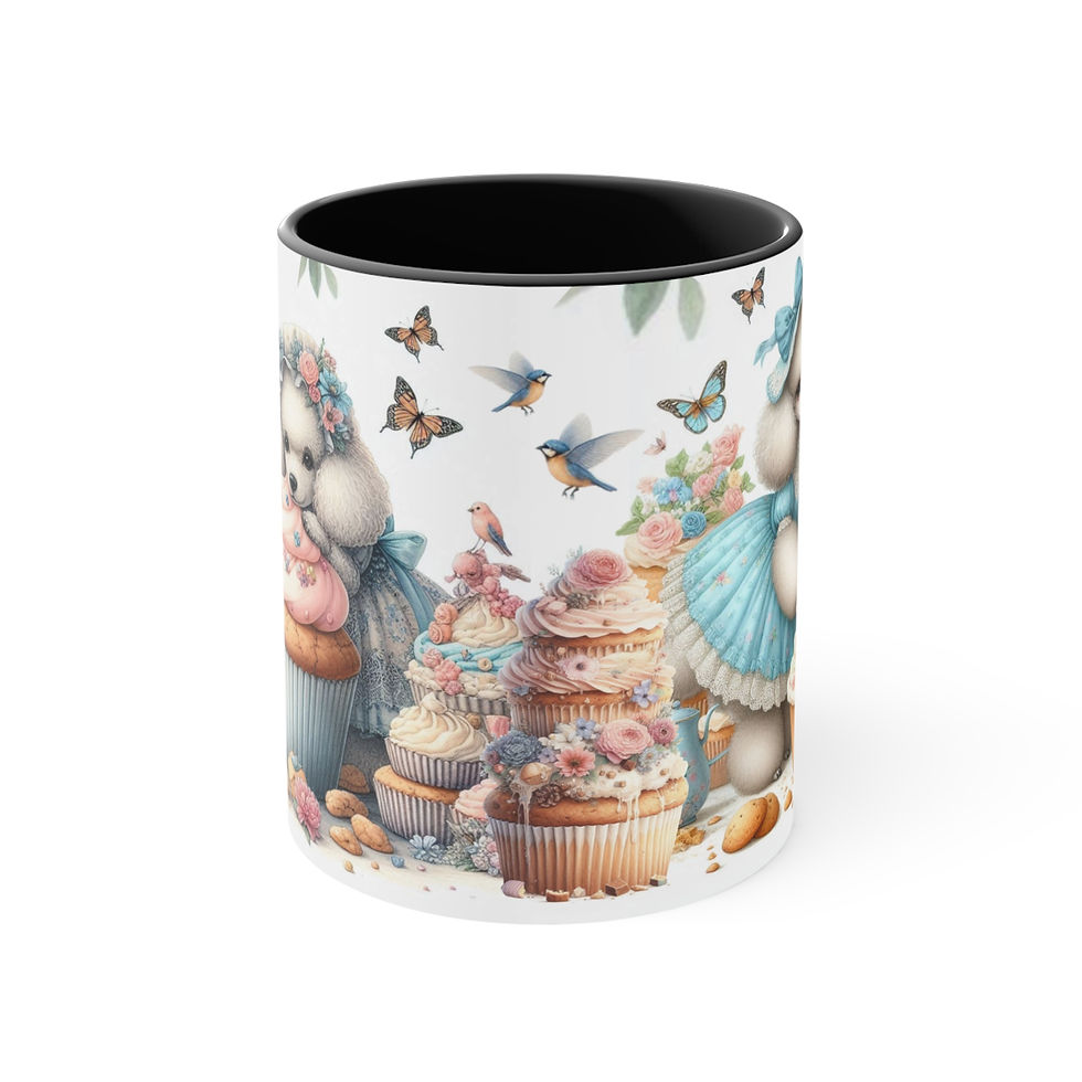 Thumbnail: Poodles "Cupcakes"  -  Art Mug - 11 Oz