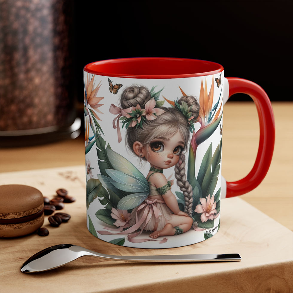 Thumbnail: Bird of Paradise Fairy  "Flower Fairies"  Art Mug 