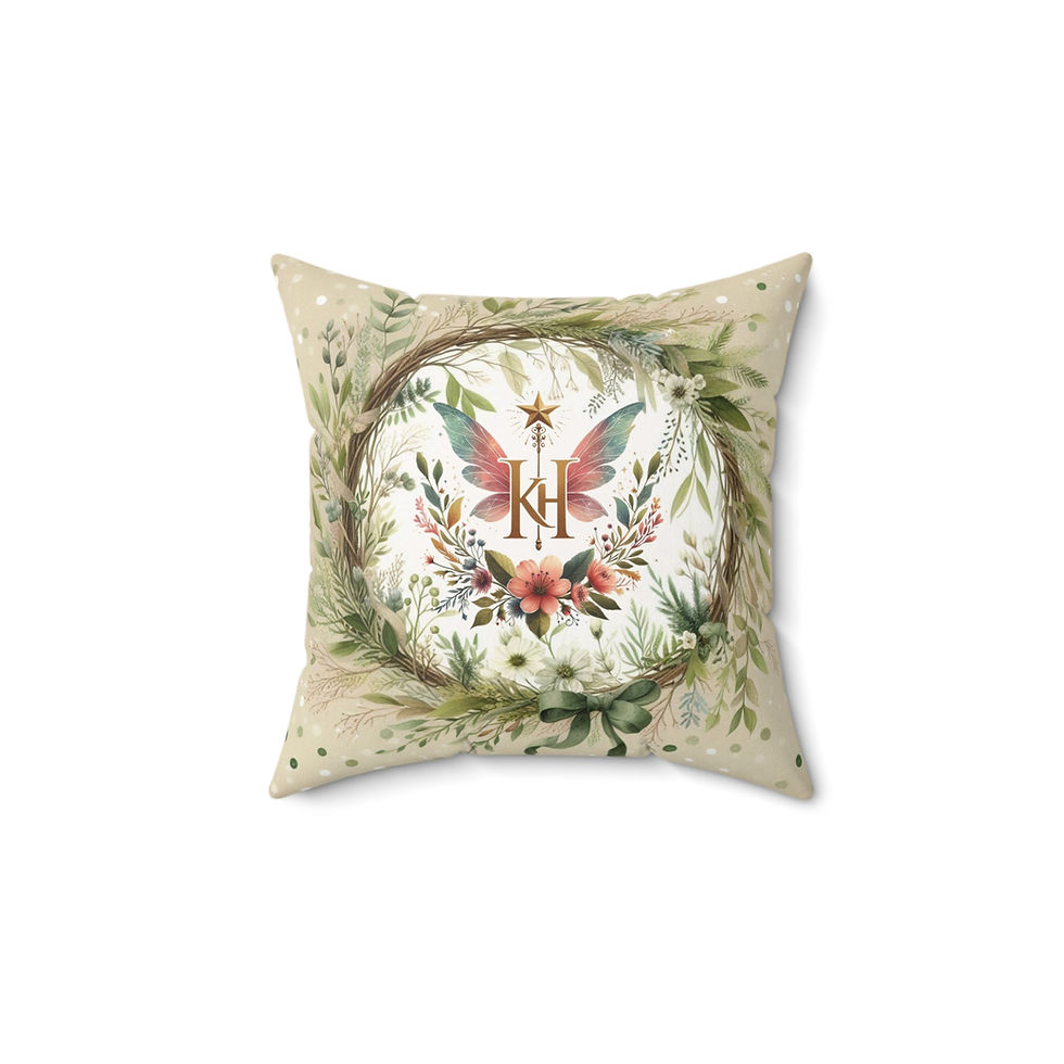 Thumbnail: Wild Flower Faux Suede Pillow Kiki Baby Faux Suede Pillow - Storybook Elegance