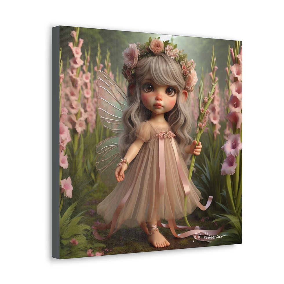 Thumbnail: Gladiolus 3 - Canvas Print - Gallery Style -  Flower Fairies