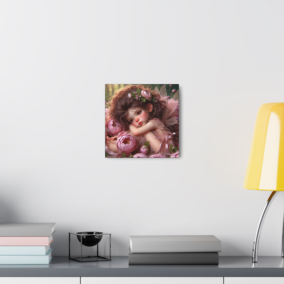 Thumbnail: Peonie 2 - Canvas Print - Gallery Style -  Flower Fairies