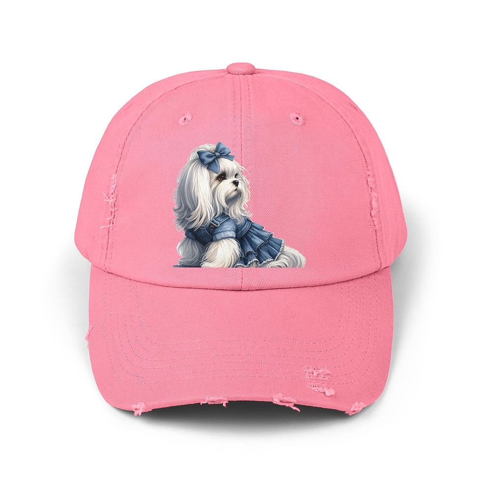 Thumbnail: Maltese “Jeans Ruffle Safari Cap”