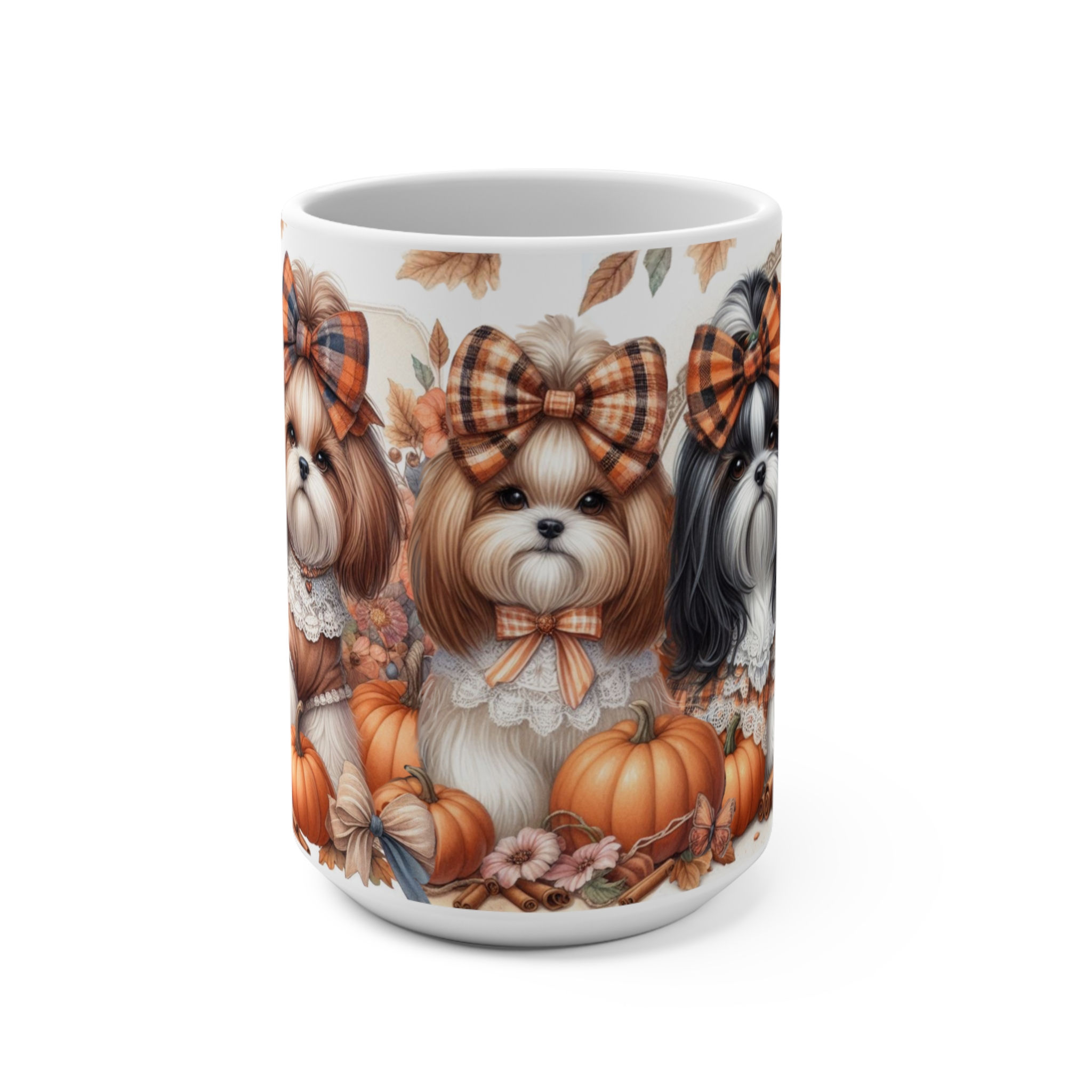 ShihTzu - "Pumpkins" 15oz -   Super large  mug