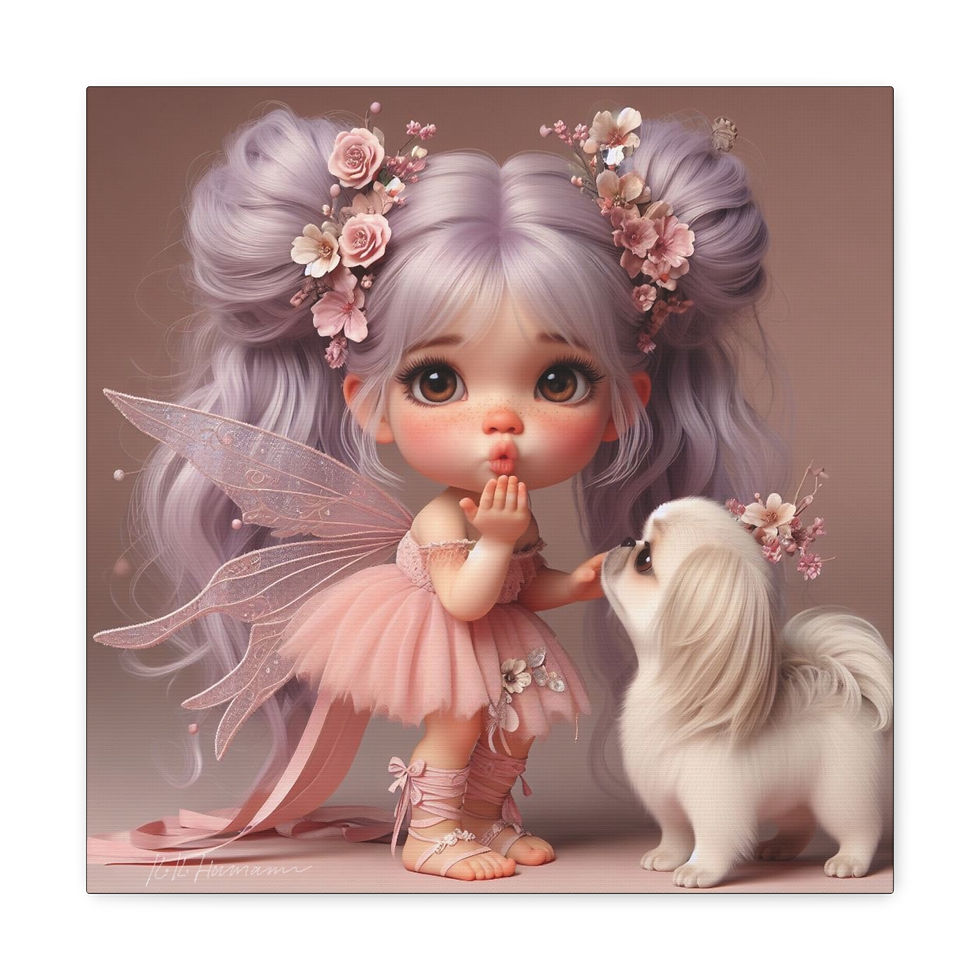 Thumbnail: Pekingese 14 - Canvas Print - Gallery Style -  Fairy Tails