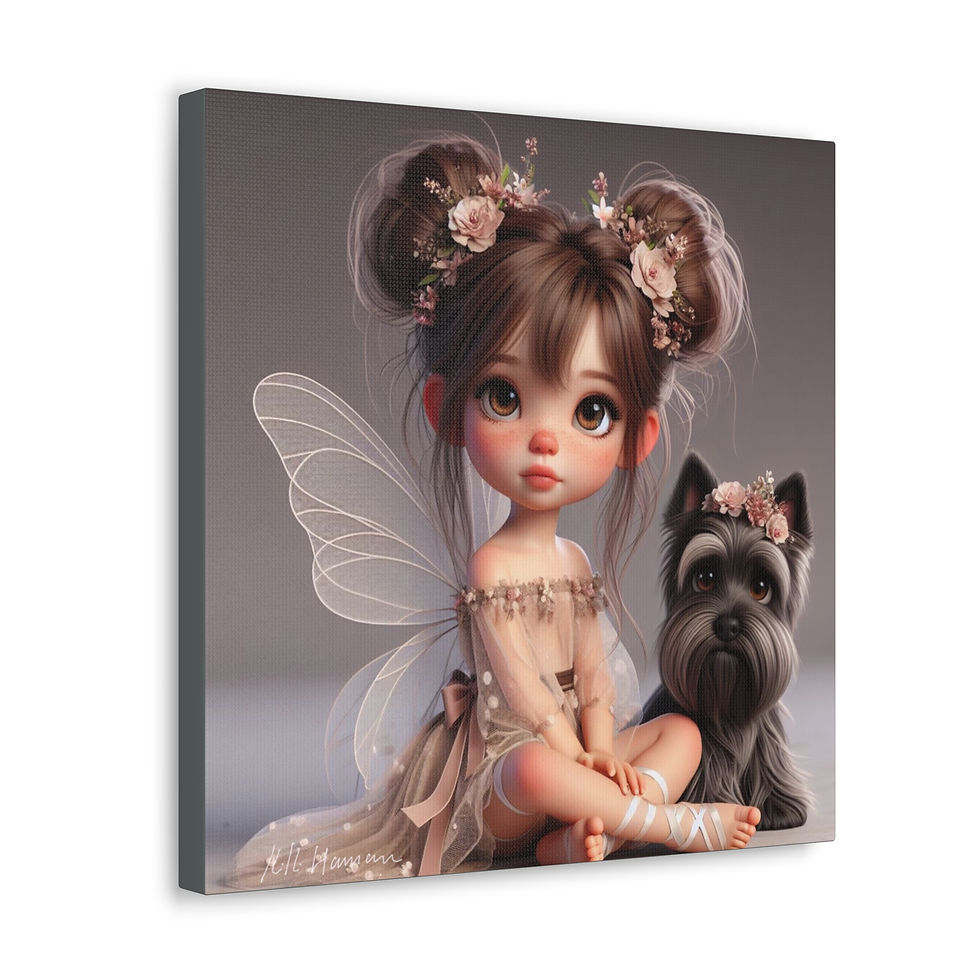 Thumbnail: Scottish Terrier 1 - Canvas Print - Gallery Style -  Fairy Tails