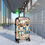 Thumbnail: Pekingese "Tourists" Hard Shell Suitcase with Florals, 3 sizes