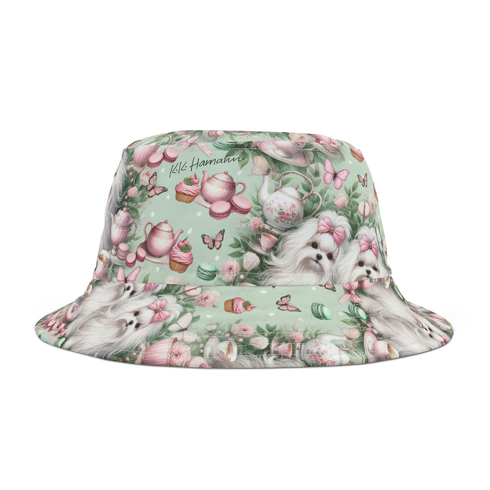 Thumbnail: Malteses -  "Tea Party" Bucket Hat 