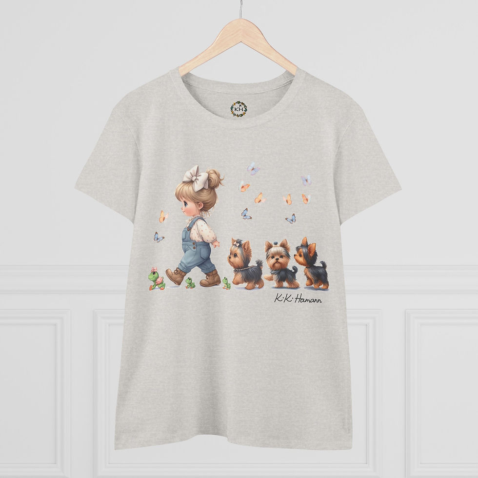 Thumbnail: Yorkies - Inner Child - Women's Midweight Cotton Tee