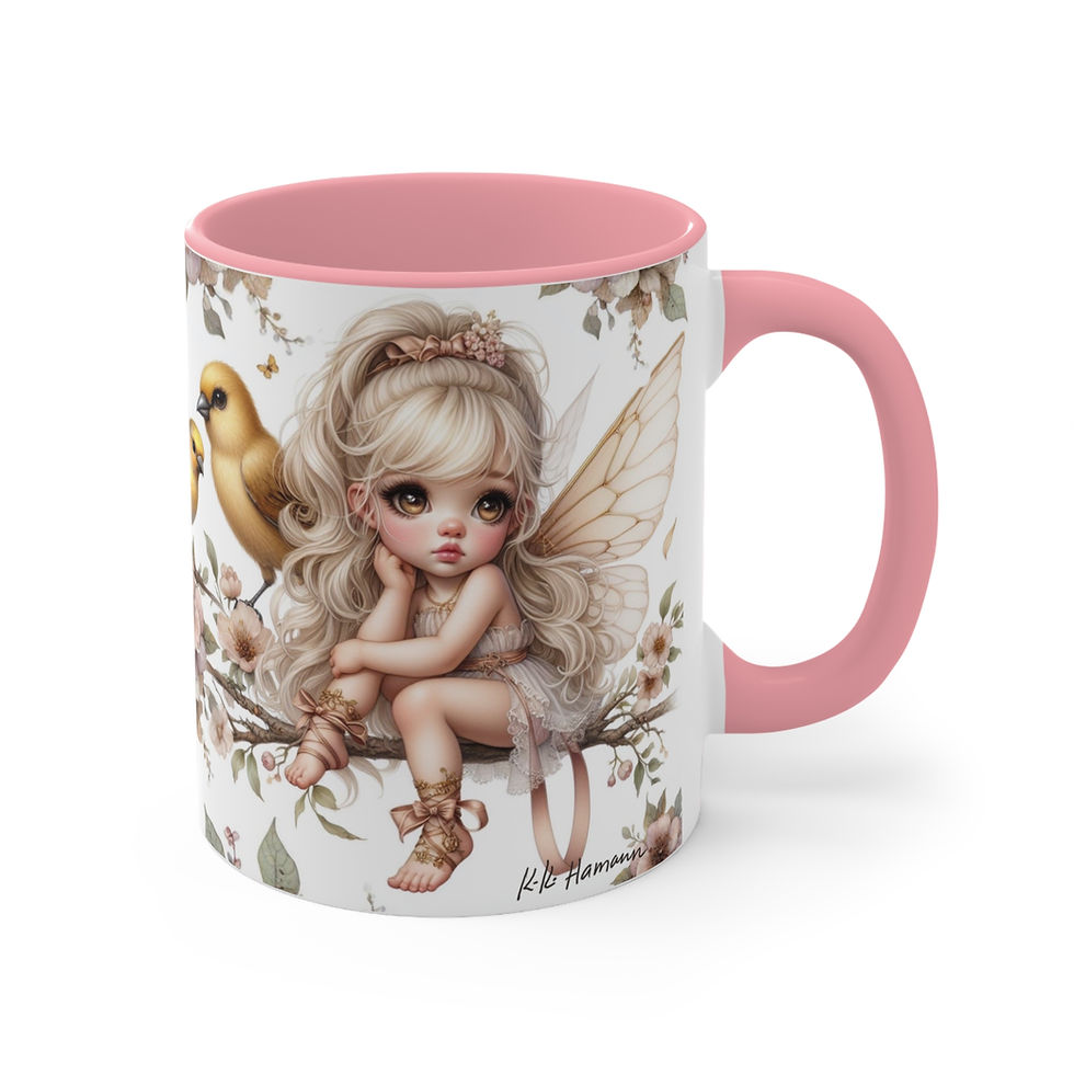 Thumbnail: Goldfinch Fairy   "Birdies and Fairies "  Art Mug 